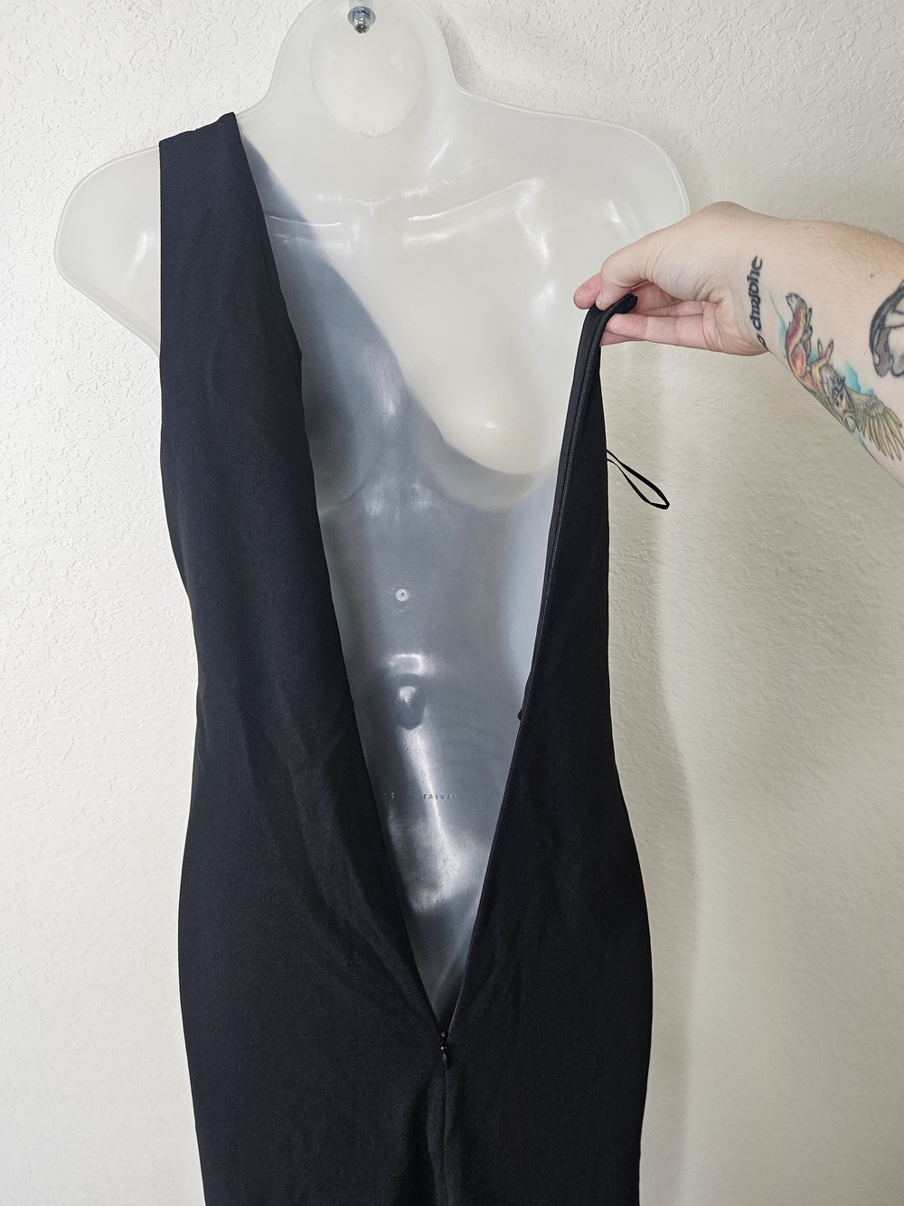 YH & Co Criselda One Shoulder Maxi Dress Black Formal Gown Size 8 NWT - Picture 13 of 15